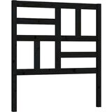  Uzglavlje za krevet crno 106 x 4 x 104 cm od masivne borovine | shoptok.hr