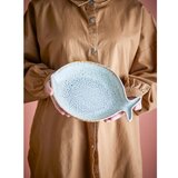 Bloomingville plavi/bež tanjur za serviranje od kamenine fleur – | shoptok.hr