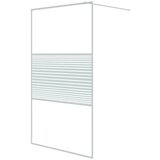 Pregrada za tuš bijela 115 x 195 cm s prozirnim staklom ESG | shoptok.hr
