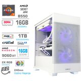 MEGA gaming namizni računalnik S7X Ryzen 7 5700X/16GB/1TB SSD/RX 9060 XT/bela Cene