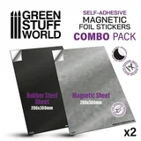 combo magnetic sheet A4 + rubber steel sheet A4 - combo 2 self-adhesive
