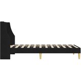  Krevetna konstrukcija Jednobojno Crna 90 x 200 cm tkanina | shoptok.hr