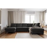 Miuform Tamno siva sklopiva kutna garnitura od samta (s desnim kutom) Lofty Lilly – | shoptok.hr