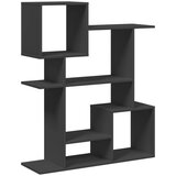 Furnova Pregrada s knjižno omaro črna 92x29x112 cm inženirski les, (21933264) | Shoptok.si