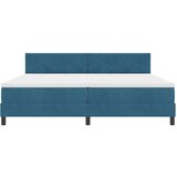 vidaXL Box Spring Krevet s Madracem Tamnoplavi 200x200 cm Baršun | shoptok.hr