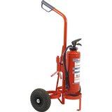eurokraft pro Voziček za gasilne aparate, z zračnicami, nosilnost 50 kg, rdeče barve | Shoptok.si