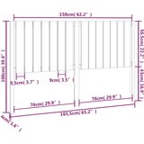  Uzglavlje za krevet 165,5 x 4 x 100 cm od masivne borovine | shoptok.hr