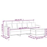  Trosjed s tabureom žuti 180 cm baršunasti | Eponuda.com