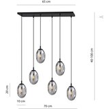  Visilica na sajli ASTRAL 6xE14/10W/230V crna/zadimljena | Eponuda.com