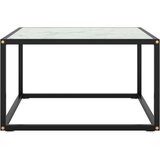 Maison Chic Klubska mizica - kavna mizica - Nizka mizica črna z belim marmornim steklom 60x60x35 cm, (21754071) Cene