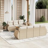 vidaXL 8-dijelni set vrtnih sofa od poliratana s jastucima bež | shoptok.hr