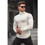 Madmext Bone Color Turtleneck Men's Knitwear Sweater 6306