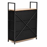 ModernHome LOFT komoda s 3 tekstilnimi predali 59 × 24 × 81 cm | Shoptok.si