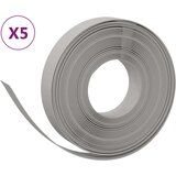 vidaXL Vrtna obroba 5 kosa siva 10 m 10 cm polietilen | Shoptok.si