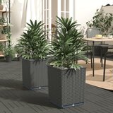vidaXL Visok lonec 2 kosa črn 30x30x37 cm polipropilen Cene