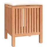 vidaXL Kopalniški stolček 40,5x40x52 cm trdna orehovina | Shoptok.si