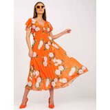 Italy Moda Dress-DHJ-SK-15722.67P-Orange | Shoptok.si