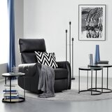 Mömax počivalnik ancona ii, črna, videz usnja, relax funkcija | Shoptok.si