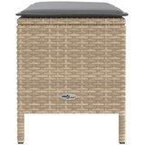  Vrtni otoman Bež i svijetlo siva 80 x 38 x 42 cm PE ratan | shoptok.hr