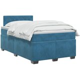  Boxspring krevet s madracem Tamno plava 120 x 200 cm Baršun | shoptok.hr