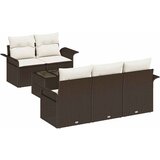  Sjedeća garnitura za vrt 6 pcs Smeđa i krem 55 x 55 x 37 cm | Eponuda.com