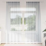 Voile zavjesa 2 pcs Tamno siva 260 x 140 cm Poliester | shoptok.hr