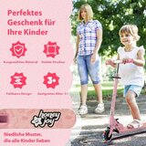  Dječji skuter 2-kotačni skuter s trepćućim kotačima i postoljem za vožnju, ružičasti | shoptok.hr