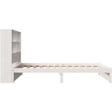 vidaXL Krevet s regalom za knjige bez madraca bijeli 90x190cm borovina | shoptok.hr