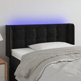  Uzglavlje crno 83x16x78/88 cm baršunasto | shoptok.hr