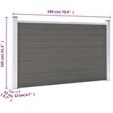  Ograda WPC 180 x 105 cm siva | shoptok.hr