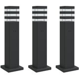 Vanjske podne svjetiljke s utičnicom 3kom crne 50cm aluminijske | shoptok.hr