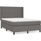  Krevet s oprugama i madracem sivi 140x190 cm od umjetne kože | shoptok.hr