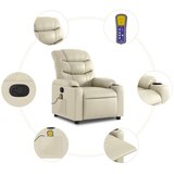  fotelja za odmor, krem, umjetna koža | shoptok.hr