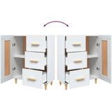  Komoda bela 69,5x34x90 cm konstruiran les, (20653919) | Shoptok.si