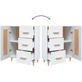  Komoda bijela 69 5 x 34 x 90 cm od konstruiranog drva | shoptok.hr