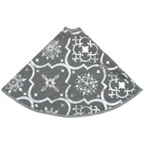 vidaXL Luksuzna podloga za božićno drvce s čarapom siva 90 cm tkanina | shoptok.hr