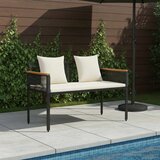  Zunanja klop Črna in krem bela 117 x 54 x 74.5 cm poli ratan, (5000272967) | Shoptok.si