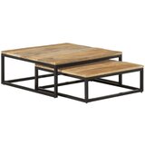  Komplet klubskih mizic 2 kosa trden mangov les, (20712723) | Shoptok.si