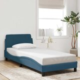  Okvir kreveta s uzglavljem Dover plavi 80 x 200 cm baršunasti | shoptok.hr