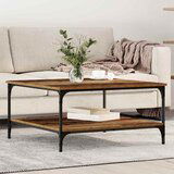 vidaXL Klubska miza Star les 80 x 80 x 40 cm Konstruiran les Cene