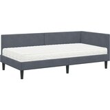  Kutni krevetni okvir s madracem 2 kom. Tamnosiva 100 x 200 cm | shoptok.hr