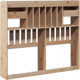 vidaXL Vzglavje s predelki 135 cm trdna borovina | Shoptok.si