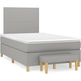 vidaXL Krevet s oprugama i madracem svjetlosivi 120x190 cm od tkanine | shoptok.hr