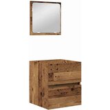  Set namještaja za kupaonicu 3 pcs Staro drvo i bijela Srednja | shoptok.hr