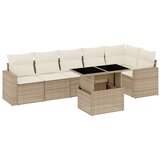 vidaXL 7-dijelni set vrtnih sofa od poliratana s jastucima bež | shoptok.hr