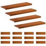  Stepenica 16 kom. 100 x 30 x 2 cm Smeđa Čvrsto Hrastovo Drvo - Smeđa 100 x 30 x 2 cm 16 | shoptok.hr