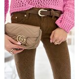 Gemre Brown Chevrette Fabric Trousers | shoptok.hr