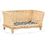  Košara za pse s jastukom 50 x 33 x 30 cm od prirodne vrbe | shoptok.hr