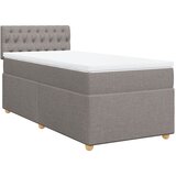  Krevet s oprugama i madracem smeđesivi 90x200 cm od tkanine | shoptok.hr