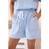Kesi Włoski Women's punto set with short sleeves and shorts blue | Shoptok.si